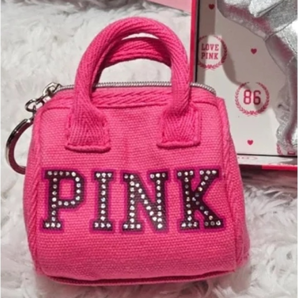 PINK Victoria's Secret COLLECTABLE VINTAGE Pink Change Purse Keychain